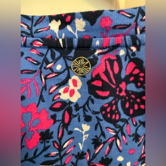 Lilly Pulitzer Emmaline Cropped Pullover size L in Boca Blue Birds Eye View - Picture 8 of 12